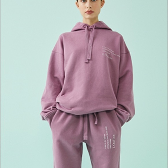 Loolios Hephaestus Oversized Lounge Graphic Hoodie Purple Grape - Picture 3 of 14